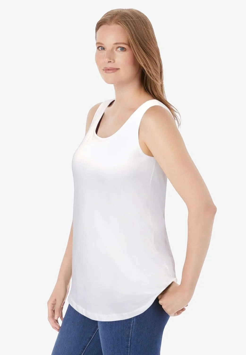 Woman Within Plus Size Scoopneck Tank