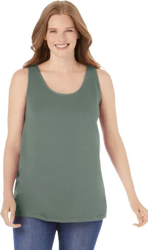 Woman Within Plus Size Scoopneck Tank