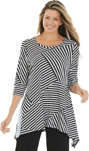 Woman Within Plus Size The High-Low Hem Tunic