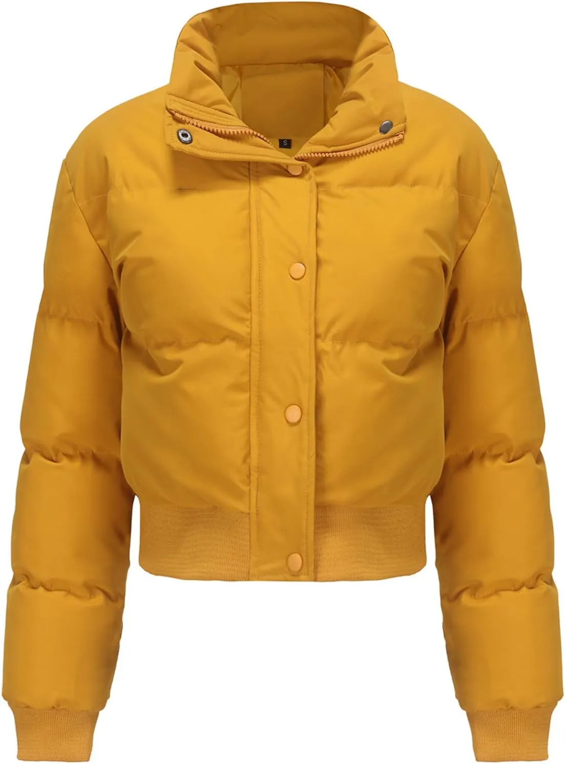 Women Cotton-Padded Jacket Short Cropped Jacket Loose-fit Down Serve Student Fashion Coat Women's Clothing