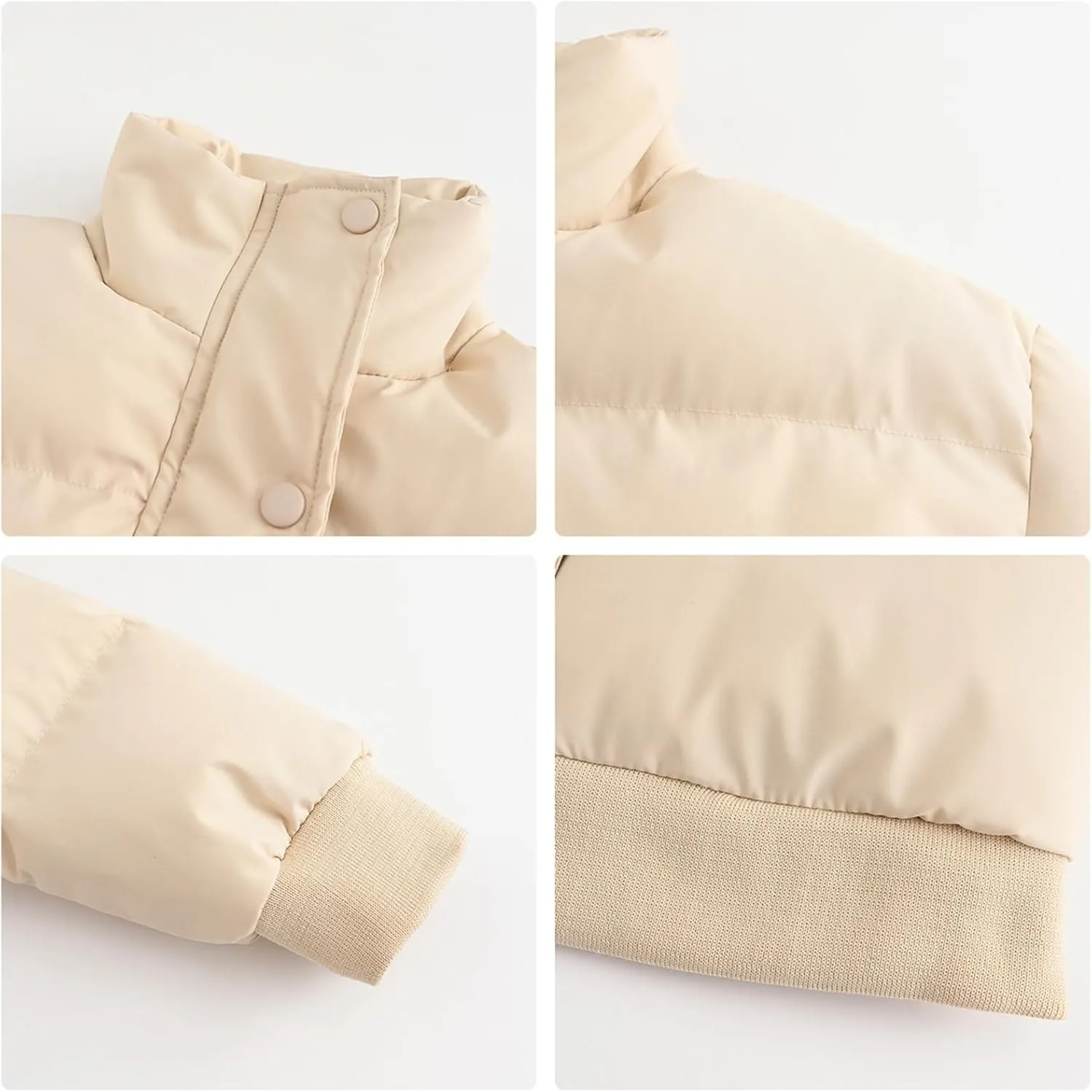 Women Cotton-Padded Jacket Short Cropped Jacket Loose-fit Down Serve Student Fashion Coat Women's Clothing