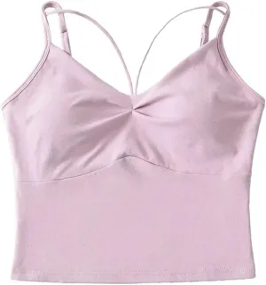 Women's Camisole Adjustable Straps Deep V Neck Ruffled Casual Summer Tank Top