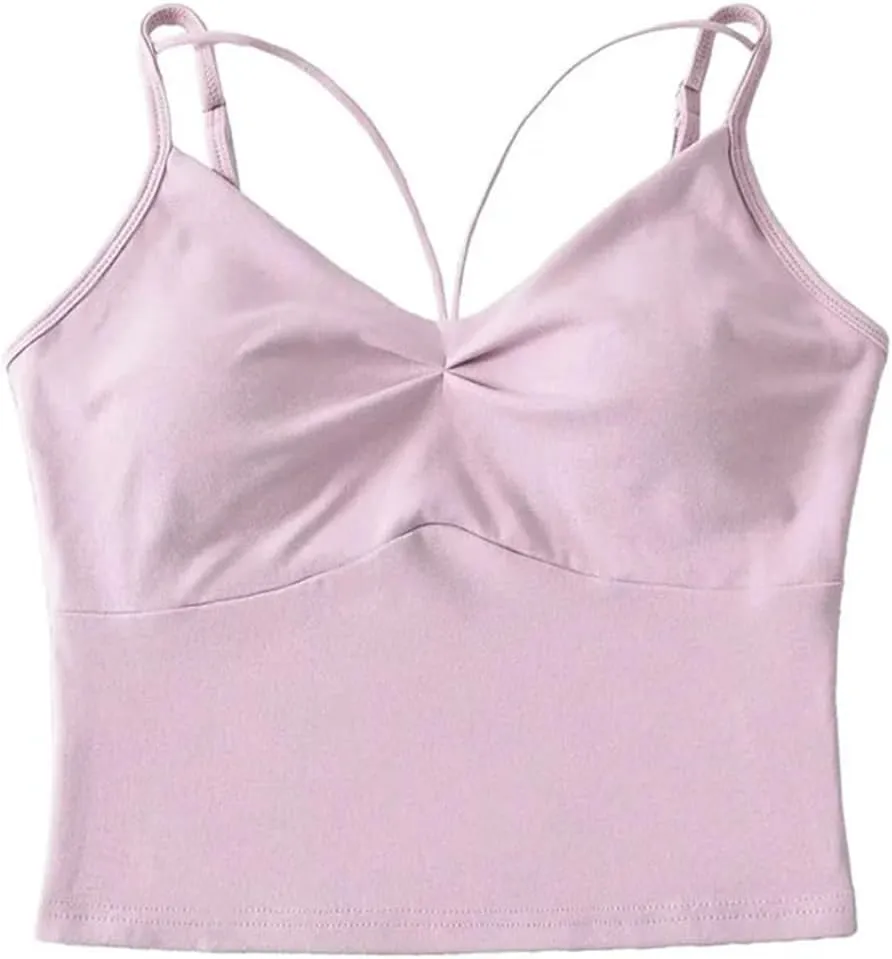 Women's Camisole Adjustable Straps Deep V Neck Ruffled Casual Summer Tank Top