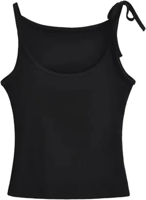 Women's Round Neck Camisole Tank Top Lace-Up Shoulder Straps Summer Slim Fit Casual Camisole