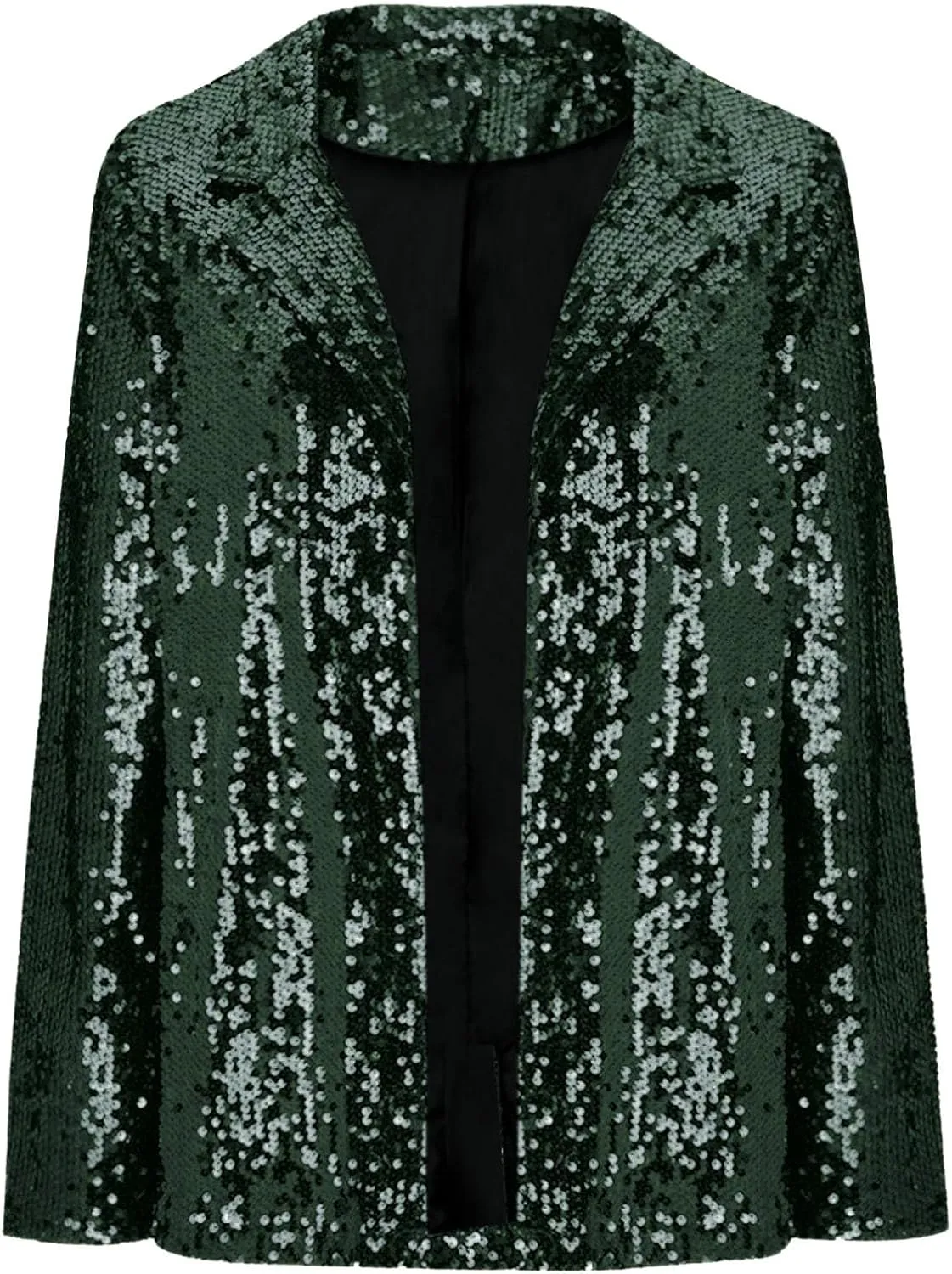 Women's Sequin Blazer Sparkly Party ChristmasLong Sleeve Lapel Open Front Glitter Sequin Jacket