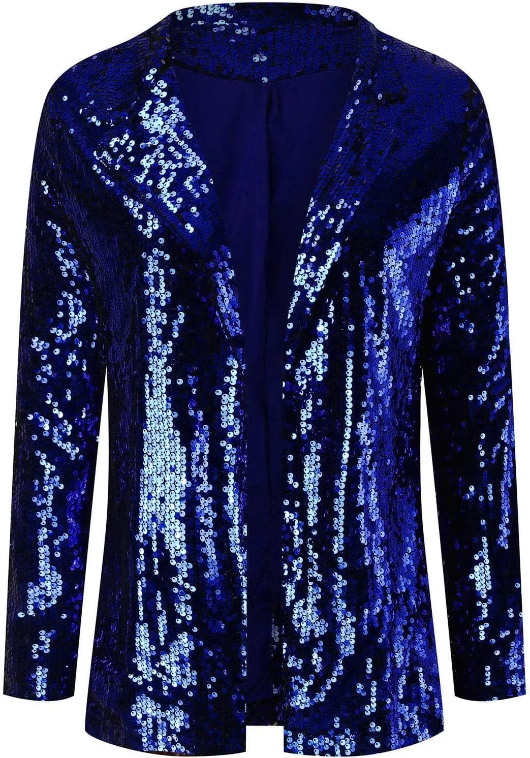 Women's Sequin Blazer Sparkly Party ChristmasLong Sleeve Lapel Open Front Glitter Sequin Jacket
