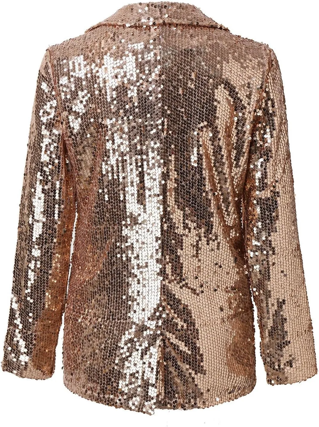 Women's Sequin Blazer Sparkly Party ChristmasLong Sleeve Lapel Open Front Glitter Sequin Jacket