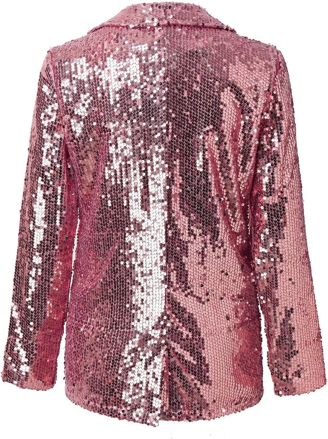 Women's Sequin Blazer Sparkly Party ChristmasLong Sleeve Lapel Open Front Glitter Sequin Jacket