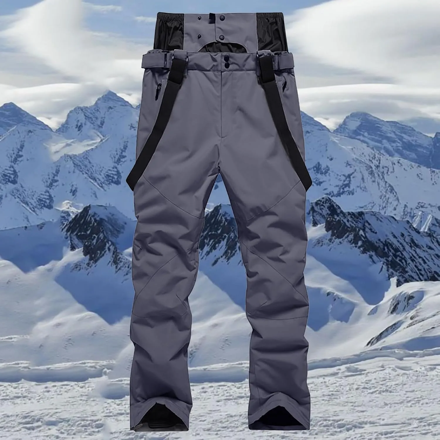 Women's Ski Pants Unisex Snow Ski Waterproof Softshell Snowboard Pants Outdoor Windproof Hiking Fleece Lined Trousers