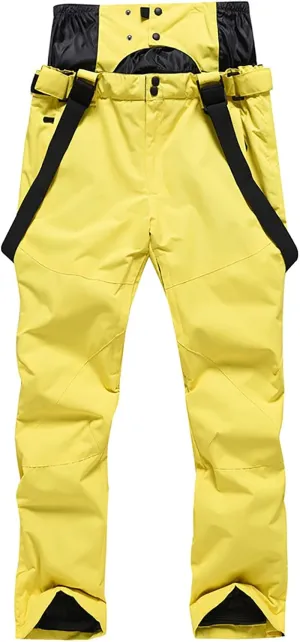 Women's Ski Pants Unisex Snow Ski Waterproof Softshell Snowboard Pants Outdoor Windproof Hiking Fleece Lined Trousers