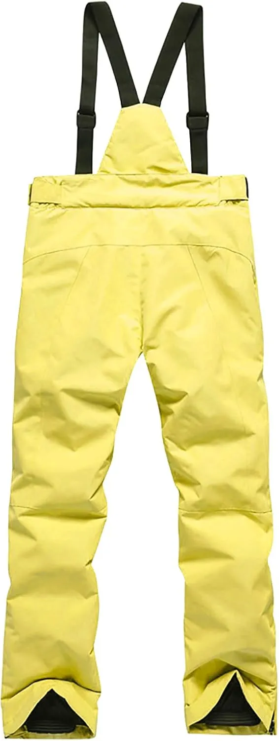 Women's Ski Pants Unisex Snow Ski Waterproof Softshell Snowboard Pants Outdoor Windproof Hiking Fleece Lined Trousers