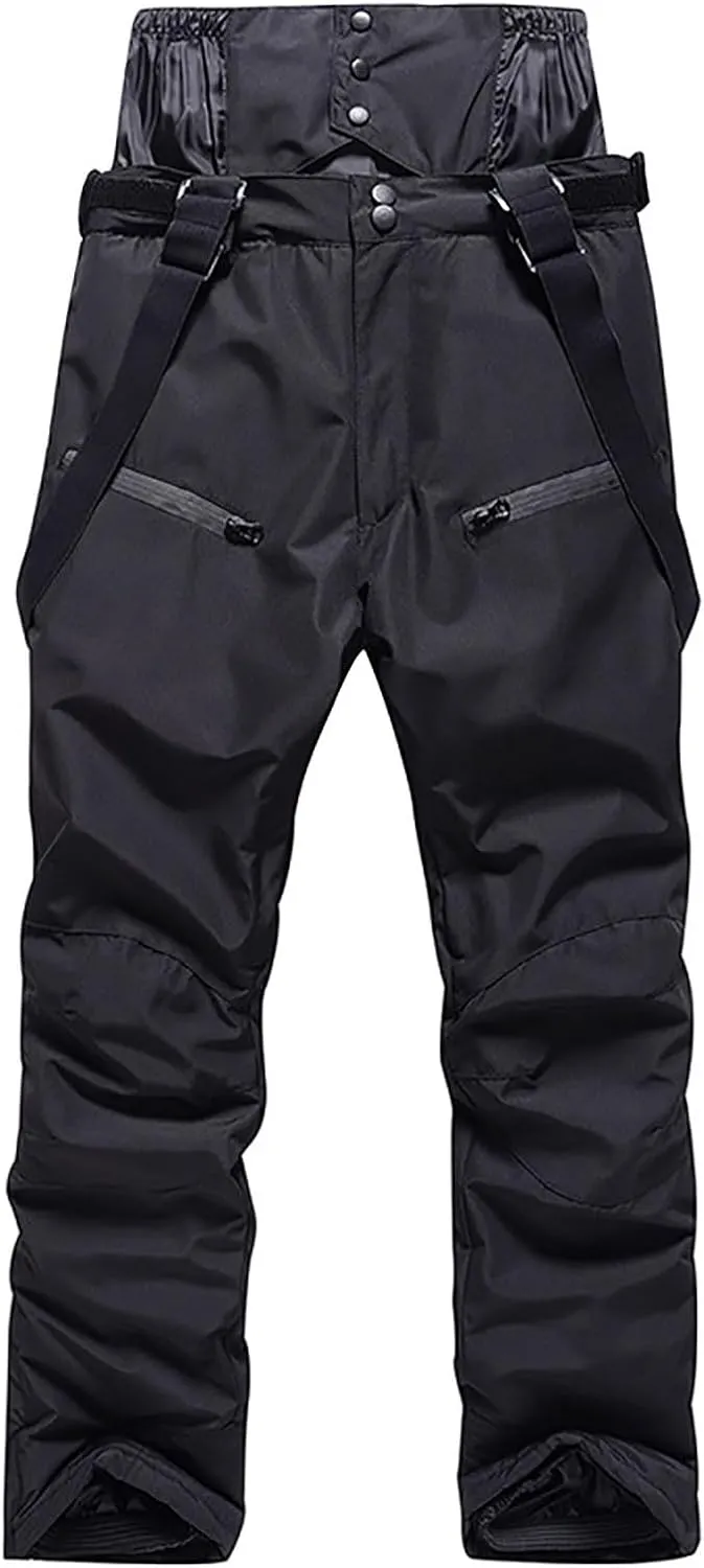 Women's Ski Pants Unisex Snow Ski Waterproof Softshell Snowboard Pants Outdoor Windproof Hiking Fleece Lined Trousers