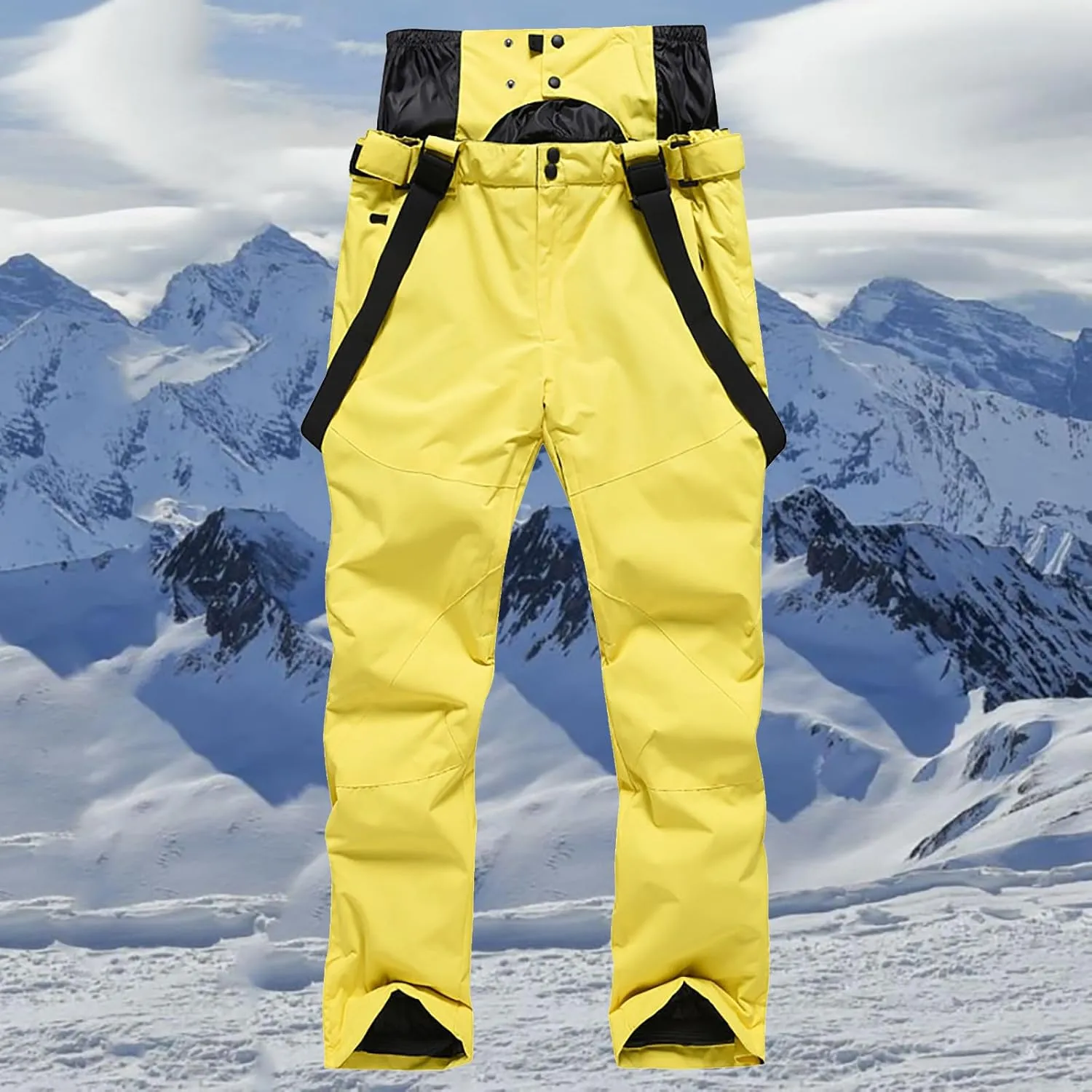 Women's Ski Pants Unisex Snow Ski Waterproof Softshell Snowboard Pants Outdoor Windproof Hiking Fleece Lined Trousers