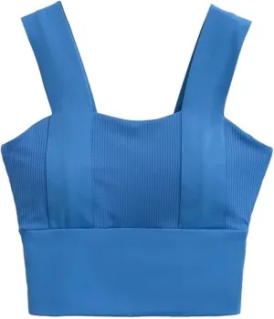 Women's Square Neck Sleeveless Tank Top with Built-in Chest Pads Casual Everyday Camisole Y2k