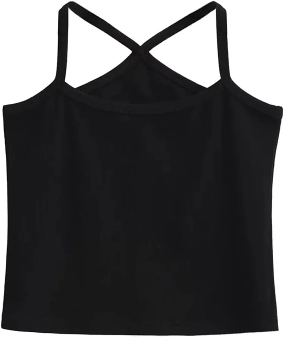 Women's Square Neck Solid Color Camisole Casual Slim Fit Street Bottom Tank Top