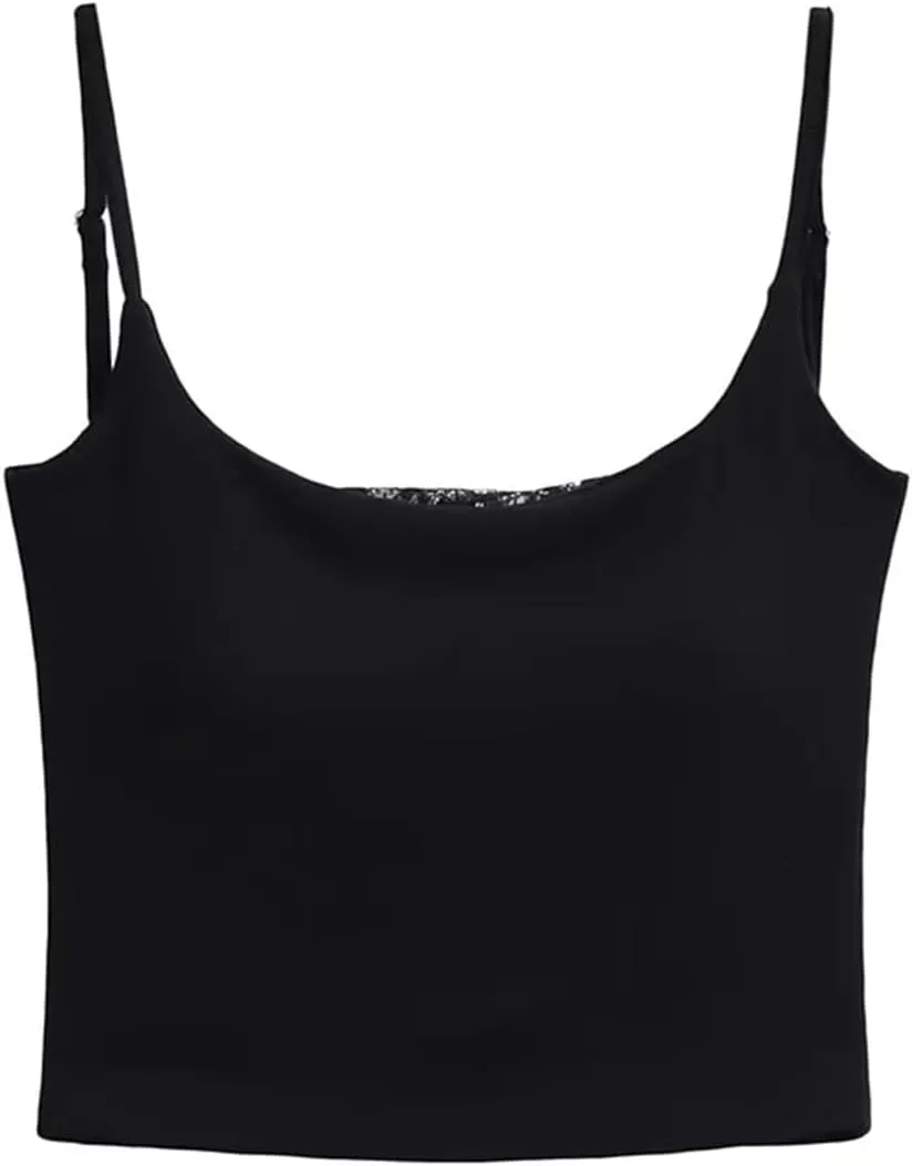 Women's Square Neck Spaghetti Strap Camisole Summer Daily Casual Slim Fit Tank Top