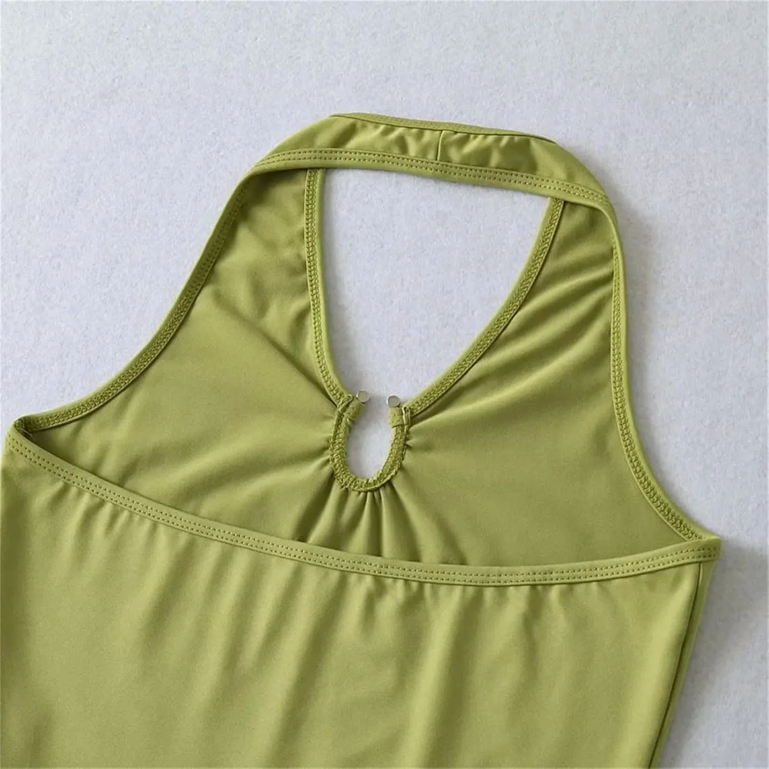 Women's V-Neck Backless Short Tank Top Hollow Design Slim Fit Street Summer Camisole