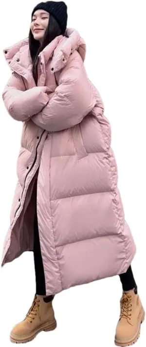Womens Winter Jacket Down Cotton Coat Long Cotton-Padded Coat Female Thick Warm Puffer Parkas Hooded Overcoat