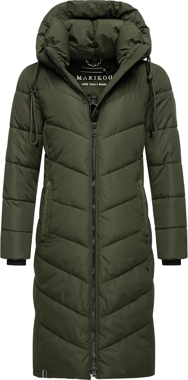 Women's Winter Jacket with Hood | Windproof & Weather-Resistant Jacket | Quilted, Puffy Coat | Sahnekatzii XIV XS-5XL