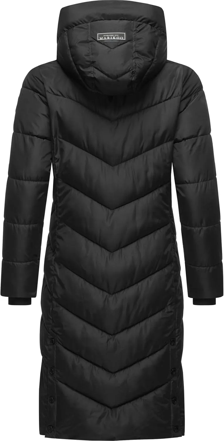 Women's Winter Jacket with Hood | Windproof & Weather-Resistant Jacket | Quilted, Puffy Coat | Sahnekatzii XIV XS-5XL