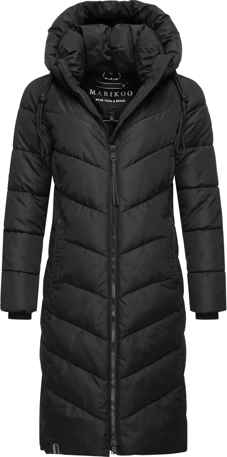 Women's Winter Jacket with Hood | Windproof & Weather-Resistant Jacket | Quilted, Puffy Coat | Sahnekatzii XIV XS-5XL