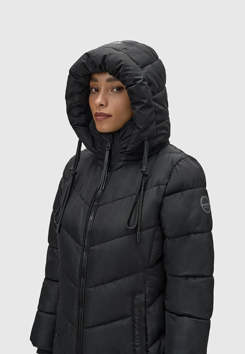 Women's Winter Jacket with Hood | Windproof & Weather-Resistant Jacket | Quilted, Puffy Coat | Sahnekatzii XIV XS-5XL