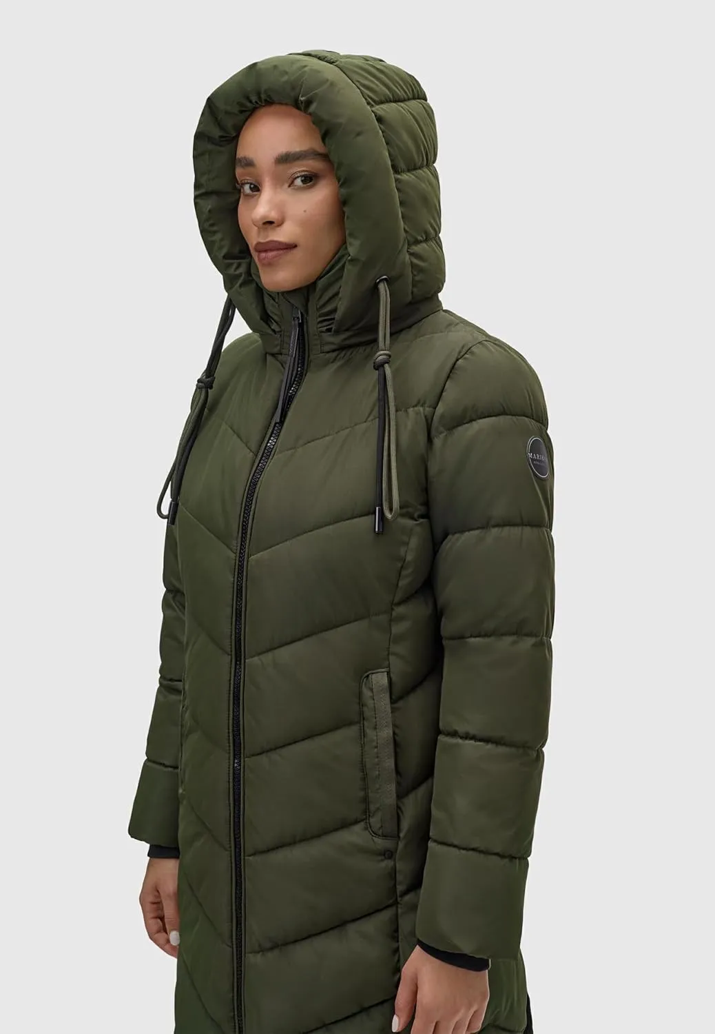 Women's Winter Jacket with Hood | Windproof & Weather-Resistant Jacket | Quilted, Puffy Coat | Sahnekatzii XIV XS-5XL