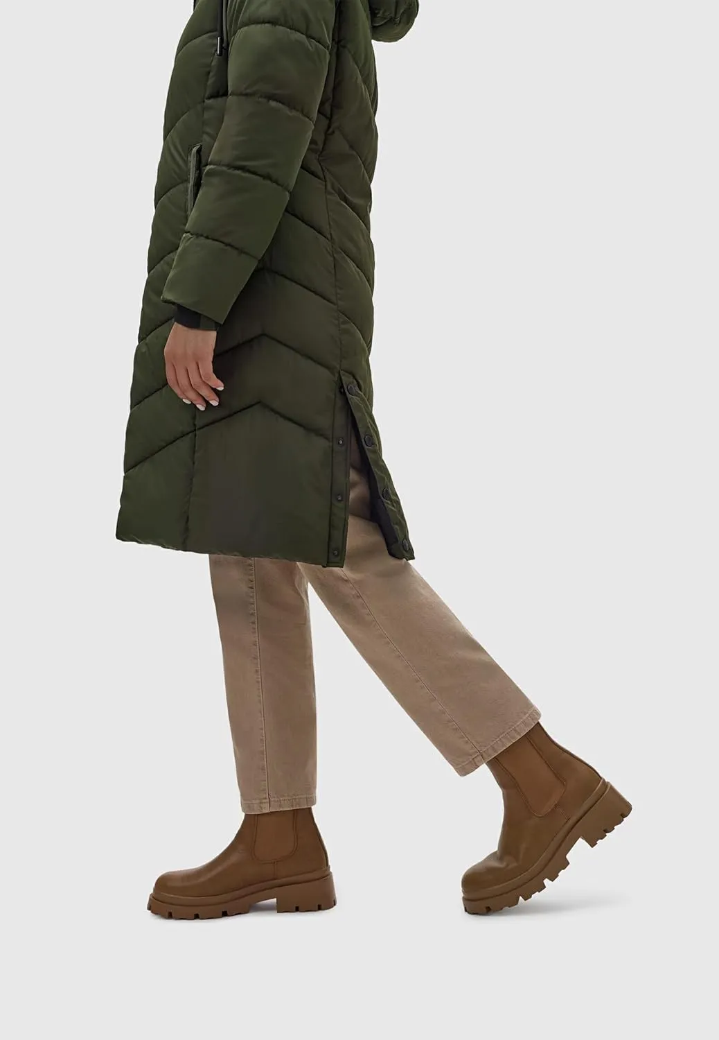 Women's Winter Jacket with Hood | Windproof & Weather-Resistant Jacket | Quilted, Puffy Coat | Sahnekatzii XIV XS-5XL
