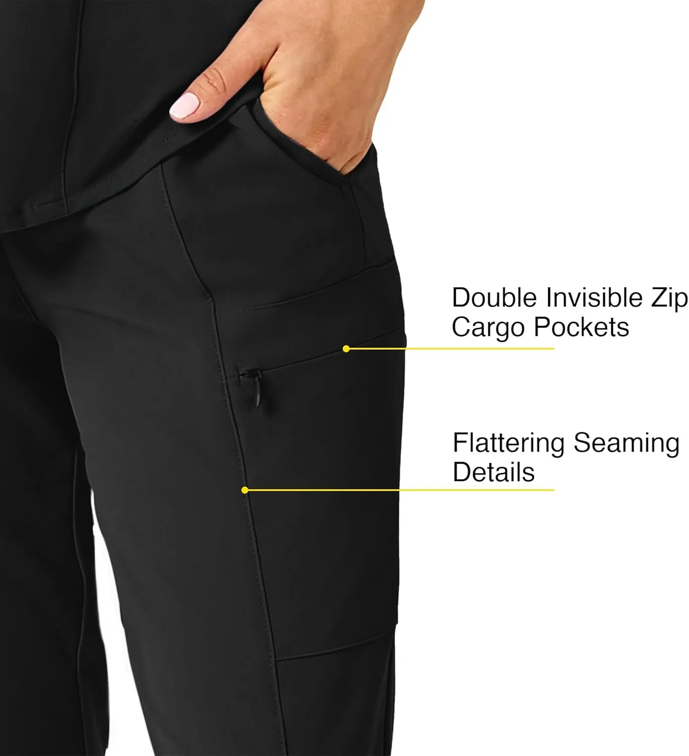 WonderWink Women's High Waist Slim Leg Scrub Pant