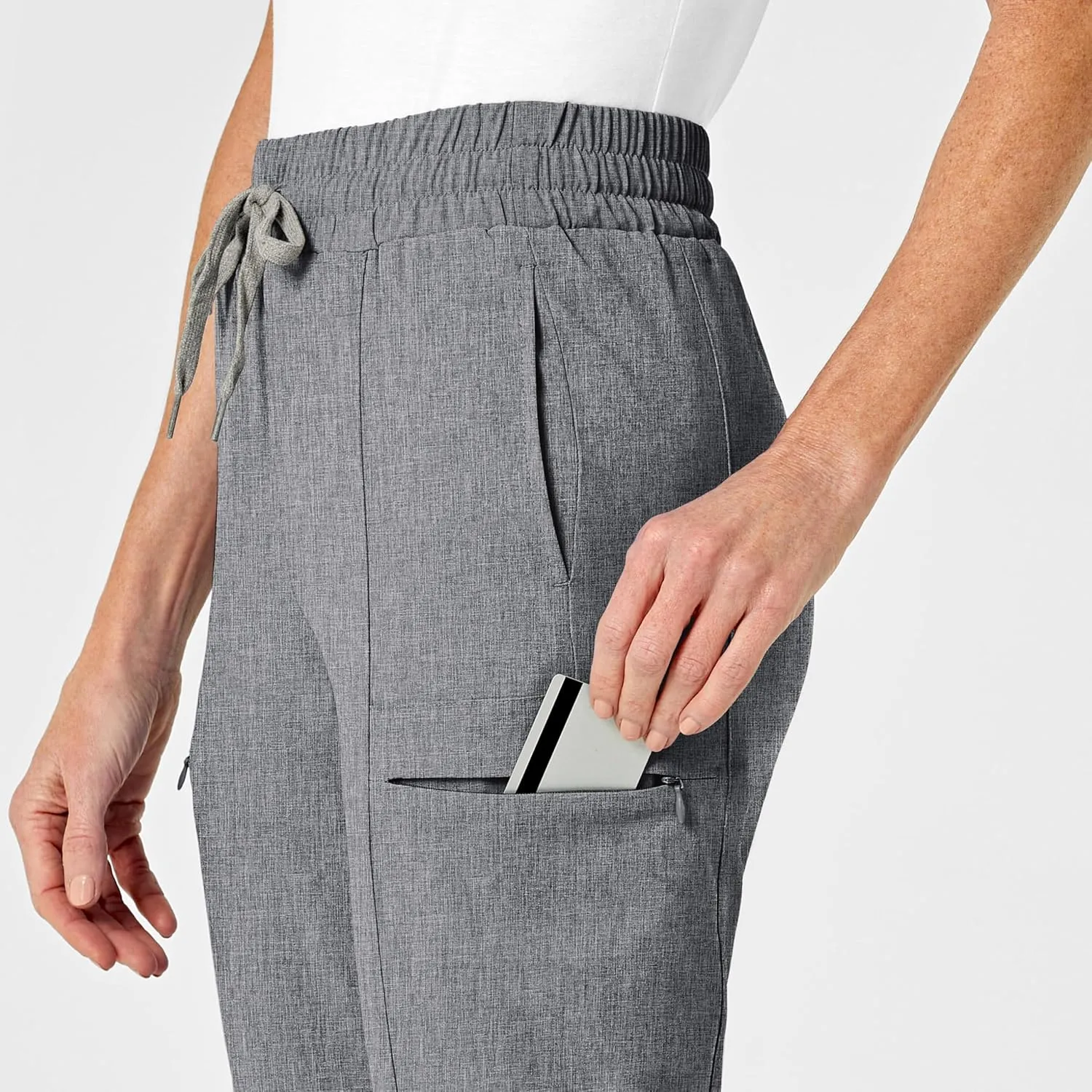 WonderWink Women's High Waist Slim Leg Scrub Pant