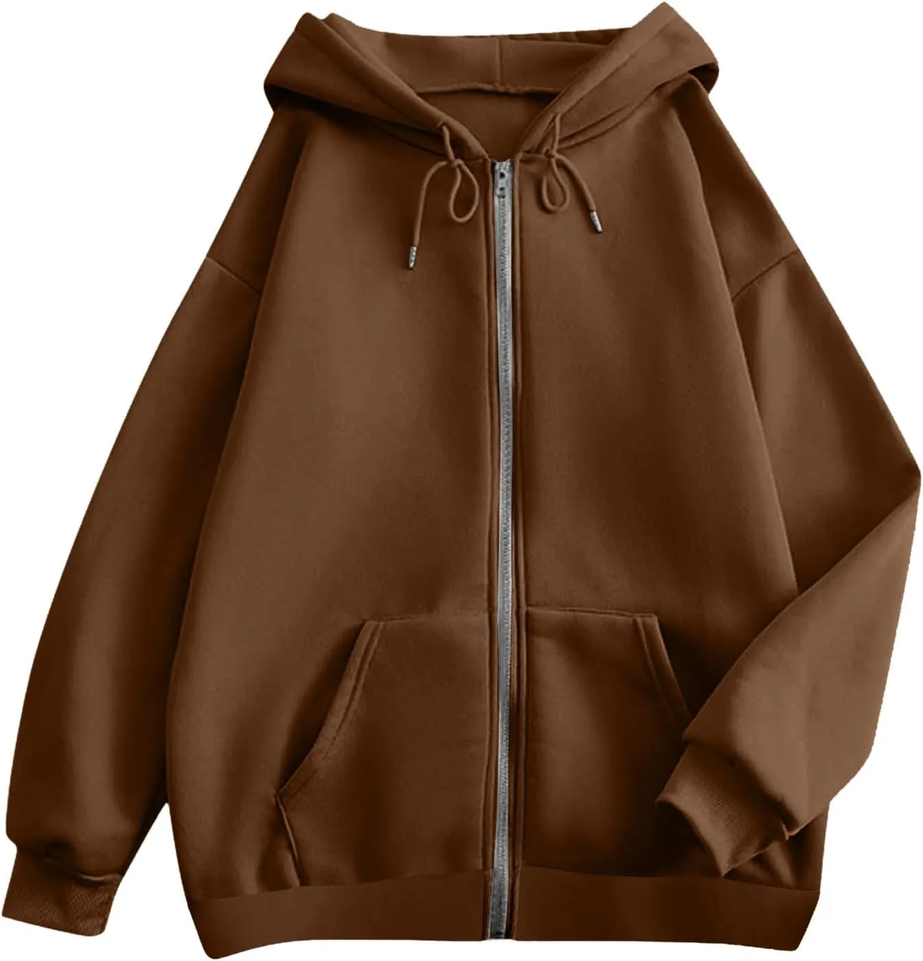 Zip Up Hoodies Women Long Sleeve Plus Size Sweatshirts for Women Y2k Jacket with Pockets Fall Winter Tops 2024